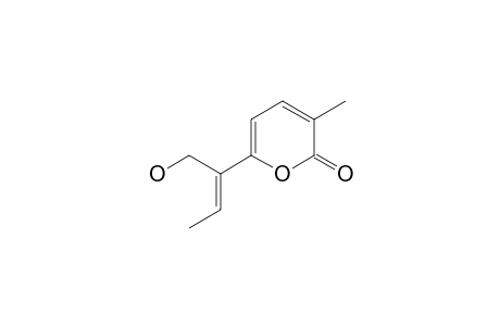 3-methyl-6-[(E)-1-methylolprop-1-enyl]pyran-2-one
