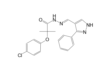2-(4-chlorophenoxy)-2-methyl-N'-[(E)-(3-phenyl-1H-pyrazol-4-yl)methylidene]propanohydrazide