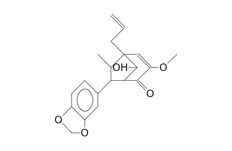 1'-Allyl-2'-hydroxy-5'-methoxy-8-methyl-7-piperonyl-bicyclo(3.2.1)oct-5'-en-4'-one