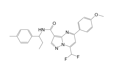 7-(difluoromethyl)-5-(4-methoxyphenyl)-N-[1-(4-methylphenyl)propyl]pyrazolo[1,5-a]pyrimidine-3-carboxamide