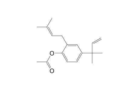 Phenol, 4-(1,1-dimethyl-2-propenyl)-2-(3-methyl-2-butenyl)-, acetate