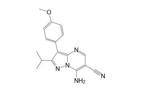 pyrazolo[1,5-a]pyrimidine-6-carbonitrile, 7-amino-3-(4-methoxyphenyl)-2-(1-methylethyl)-