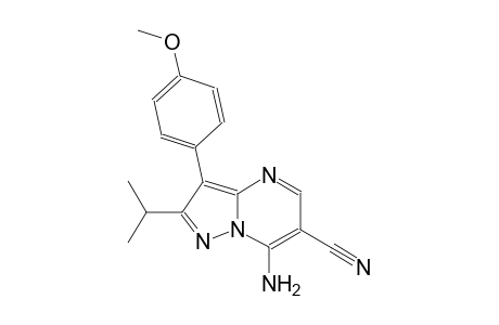 pyrazolo[1,5-a]pyrimidine-6-carbonitrile, 7-amino-3-(4-methoxyphenyl)-2-(1-methylethyl)-