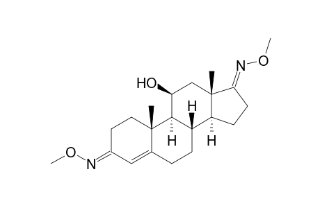ANDROST-4-ENE-11.BETA.-OL-3,17-DIONE BIS(O-METHYLOXIME)