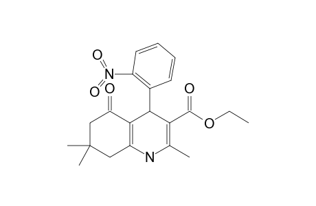 3-ETHOXYCARBONYL-4-(2-NITROPHENYL)-1,4,5,6,7,8-HEXAHYDRO-2,7,7-TRIMETHYL-5-OXOQUINOLINE