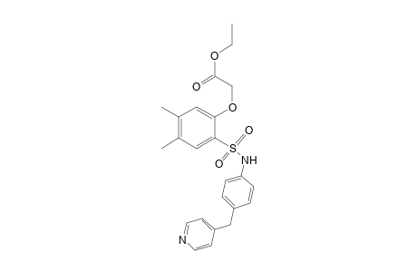 Acetic acid, 2-[4,5-dimethyl-2-[[[4-(4-pyridinylmethyl)phenyl]amino]sulfonyl]phenoxy]-, ethyl ester