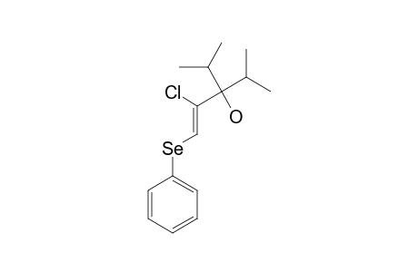 E-1-PHENYLSELENO-2-CHLORO-3-ISOPROPYL-4-METHYL-1-PENTEN-3-OL