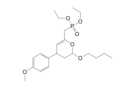 2-Butoxy-4-(p-methoxyphenyl)-6-[(diethoxyphosphoryl)-methyl]-3,4-dihydro-2H-pyran