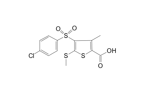 4-(4-Chlorophenyl)sulfonyl-3-methyl-5-(methylthio)-2-thenoic acid