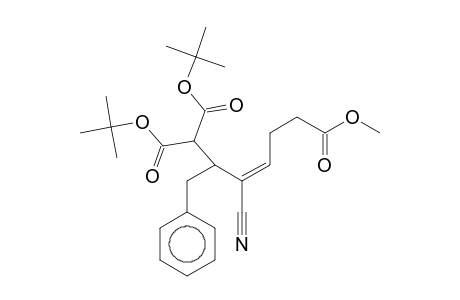 (E)-2-benzyl-3-cyano-hex-3-ene-1,1,6-tricarboxylic acid O1,O1-ditert-butyl ester O6-methyl ester