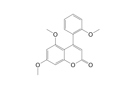 5,7-Dimethoxy-4-(2-methoxyphenyl)-2H-1-benzopyran-2-one