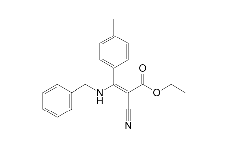 Ethyl 3-(benzylamino)-2-cyano-3-(p-methylphenyl)propenoate