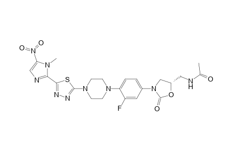 (S)-N-[[3-[3-Fluoro-4-[4-[5-(1-methyl-5-nitro-1Himidazole-2-yl)-1,3,4-thiadiazol-2-yl]-1-piperazinyl]phenyl]-2-oxo-5-oxazolidinyl]methyl]acetamide