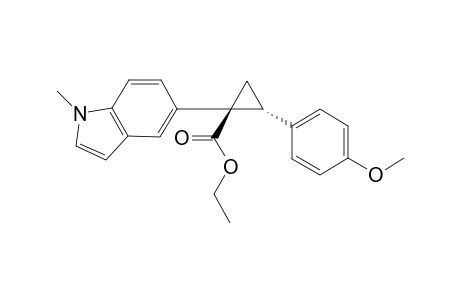 Ethyl trans-2-(4-methoxyphenyl)-1-(1-methyl-1H-indol-5-yl)cyclopropane-1-carboxylate