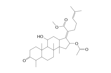 2-(16-Acetoxy-11-hydroxy-4,8,10,14-tetramethyl-3-oxohexadecahydrocyclopenta[a]phenanthren-17-ylidene)-6-methyl-hept-5-enoic acid, methyl ester
