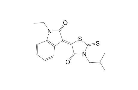 2H-indol-2-one, 1-ethyl-1,3-dihydro-3-[3-(2-methylpropyl)-4-oxo-2-thioxo-5-thiazolidinylidene]-, (3Z)-