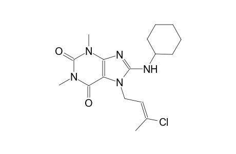 7-[(2E)-3-chloro-2-butenyl]-8-(cyclohexylamino)-1,3-dimethyl-3,7-dihydro-1H-purine-2,6-dione