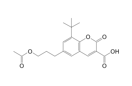 6-(3-Acetoxypropyl)-8-(tert-butyl)-2-oxo-2H-chromen-3-carboxylic acid