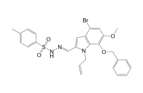 Benzenesulfonic acid, 4-methyl-, [[4-bromo-6-methoxy-7-(phenylmethoxy)-1-(2-propenyl)-1H-indol-2-yl]methylene]hydrazide