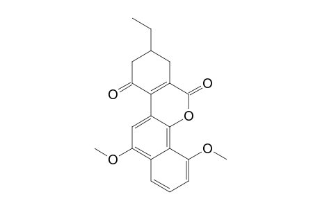 4,12-DIMETHOXY-8-ETHYL-10-OXO-7,8,9,10-TETRAHYDRO-6H-BENZO-[D]-NAPHTHO-[1,2-B]-PYRAN-6-ONE