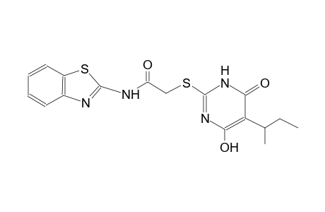 N-(1,3-benzothiazol-2-yl)-2-[(5-sec-butyl-4-hydroxy-6-oxo-1,6-dihydro-2-pyrimidinyl)sulfanyl]acetamide