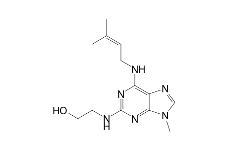 2-[[9-methyl-6-(3-methylbut-2-enylamino)-2-purinyl]amino]ethanol