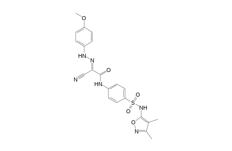 2-Cyano-N-(4-{[(3,4-dimethylisoxazol-5-yl)amino]sulfonyl}phenyl)-2-[(4-methoxyphenyl)hydrazono]acetamide