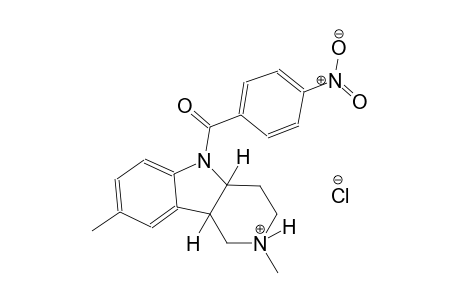 1H-pyrido[4,3-b]indolium, 2,3,4,4a,5,9b-hexahydro-2,8-dimethyl-5-(4-nitrobenzoyl)-, chloride, (4aR,9bR)-