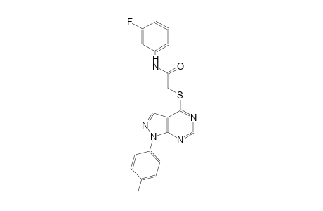 N-(3-fluorophenyl)-2-{[1-(4-methylphenyl)-1H-pyrazolo[3,4-d]pyrimidin-4-yl]sulfanyl}acetamide