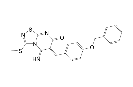 (6Z)-6-[4-(benzyloxy)benzylidene]-5-imino-3-(methylsulfanyl)-5,6-dihydro-7H-[1,2,4]thiadiazolo[4,5-a]pyrimidin-7-one