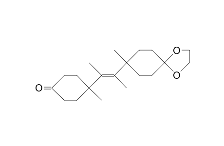trans-2-(1-Methyl-4-oxo-cyclohexyl)-3-(1-methyl-4,4-ethylenedioxy-cyclohexyl)-2-butene