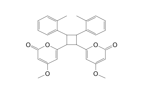 Cyclobutane, 1,2-bis(2-methylphenyl)-3,4-bis(4-methoxy-2H-pyran-2-one-6-yl)-, (1-.alpha.,2-.alpha.,3-.beta.,4-.beta.)-