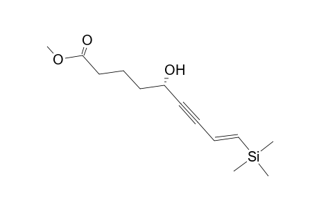 (E)-(S)-5-Hydroxy-9-trimethylsilanyl-non-8-en-6-ynoic acid methyl ester