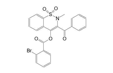 3-benzoyl-2-methyl-1,1-dioxido-2H-1,2-benzothiazin-4-yl 2-bromobenzoate