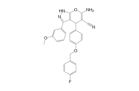 6-amino-4-{4-[(4-fluorobenzyl)oxy]phenyl}-3-(3-methoxyphenyl)-1,4-dihydropyrano[2,3-c]pyrazole-5-carbonitrile