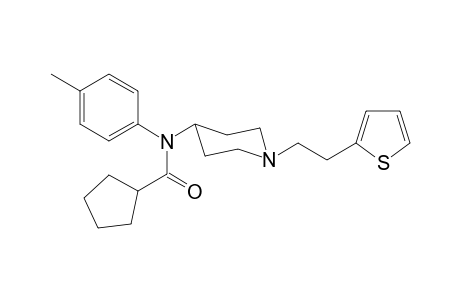 N-4-Methylphenyl-N-(1-[2-(thiophen-2-yl)ethyl]piperidin-4-yl)cyclopentanecarboxamide