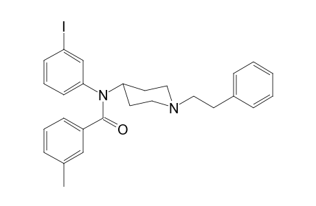N-(3-Iodophenyl)-3-methyl-N-[1-(2-phenylethyl)piperidin-4-yl]benzamide