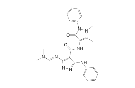 3-Anilino-5-{[1-(dimethylamino)methylene]amino}-N-(1,5-dimethyl-3-oxo-2-phenyl-2,3-dihydro-1H-pyrazol-4-yl)-1Hpyrazole-4-carboxamide