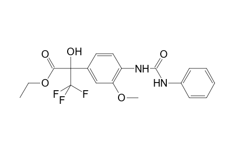 Ethyl 3,3,3-trifluoro-2-hydroxy-2-{3-methoxy-4-[(phenylcarbamoyl)amino]phenyl}propanoate