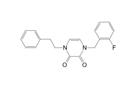 1-(2-fluorobenzyl)-4-phenethyl-pyrazine-2,3-quinone