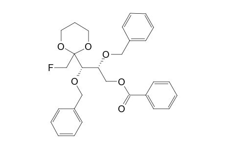 1-DEOXY-1-FLUORO-2-(1,3-DIOXANE)-3,4-DI-O-BENZYL-5-O-BENZOYL-D-XYLULOSE