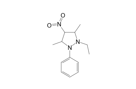 trans,trans-2-Ethyl-3,5-dimethyl-4-nitro-1-phenyl-3-pyrazolidine