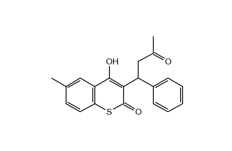 3-(alpha-ACETONYLBENZYL)-4-HYDROXY-6-METHYL-1-THIOCOUMARIN