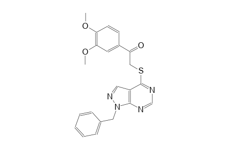 2-[(1-benzyl-1H-pyrazolo[3,4-d]pyrimidin-4-yl)sulfanyl]-1-(3,4-dimethoxyphenyl)ethanone