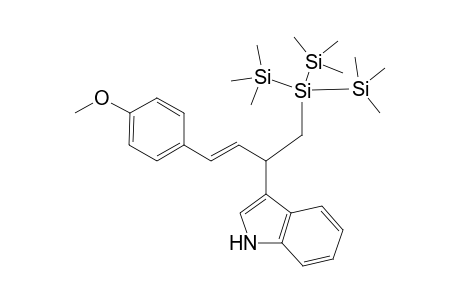 (E)-3-(1-(1,1,1,3,3,3-hexamethyl-2-(trimethylsilyl)trisilan-2-yl)-4-(4-methoxyphenyl)but-3-en-2-yl)-1H-indole