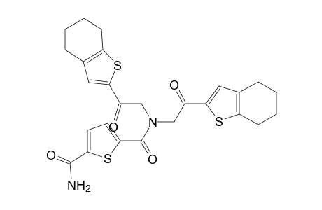 N,N'-bis[2-(4',5',6',7')-Tetrahydrobenzo[b]thiophen-2'-yl]-2-oxoethyl]thiophene-2,5-dicarboxamide