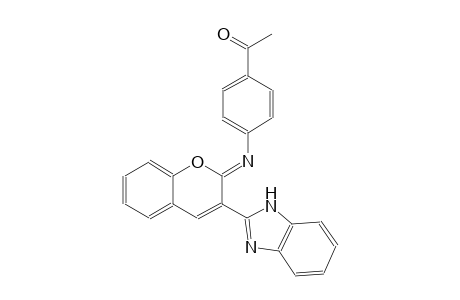 1-(4-{[(2Z)-3-(1H-benzimidazol-2-yl)-2H-chromen-2-ylidene]amino}phenyl)ethanone