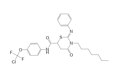 3-Heptyl-4-oxo-2-phenylimino-[1,3]thiazinane-6-carboxylic acid [4-(chloro-difluoro-methoxy)-phenyl]-amide