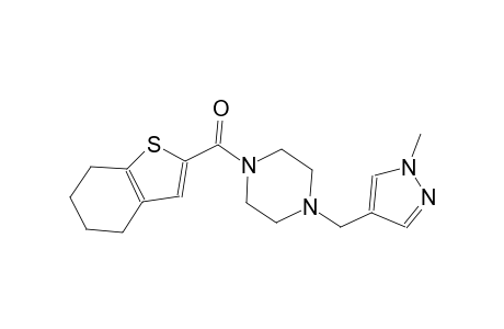 1-[(1-methyl-1H-pyrazol-4-yl)methyl]-4-(4,5,6,7-tetrahydro-1-benzothien-2-ylcarbonyl)piperazine