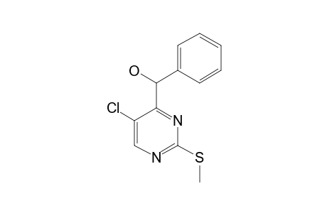 4-(ALPHA-HYDROXYBENZYL)-5-CHLORO-2-METHYLTHIOPYRIMIDINE